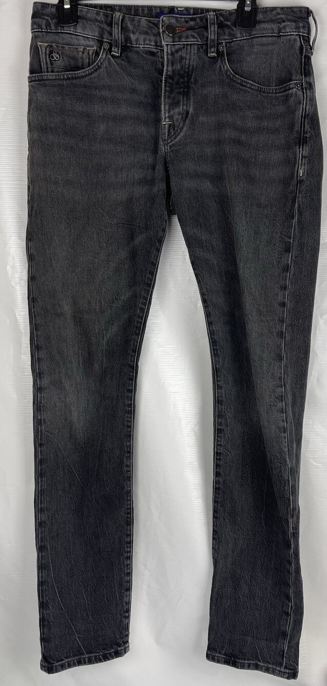 Scotch & Soda Ralston Jean 30x32 Dark Gray Fade Button Fly Straight Distressed
